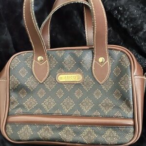 Women's Brown and Black Handbag